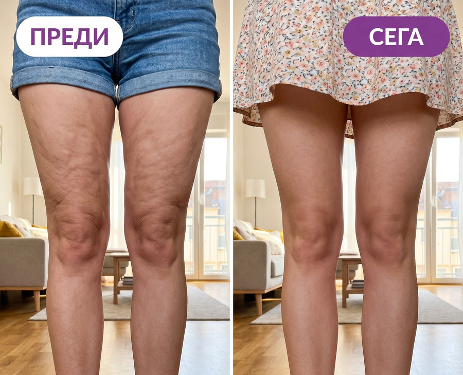 Преди и сега: над коленете